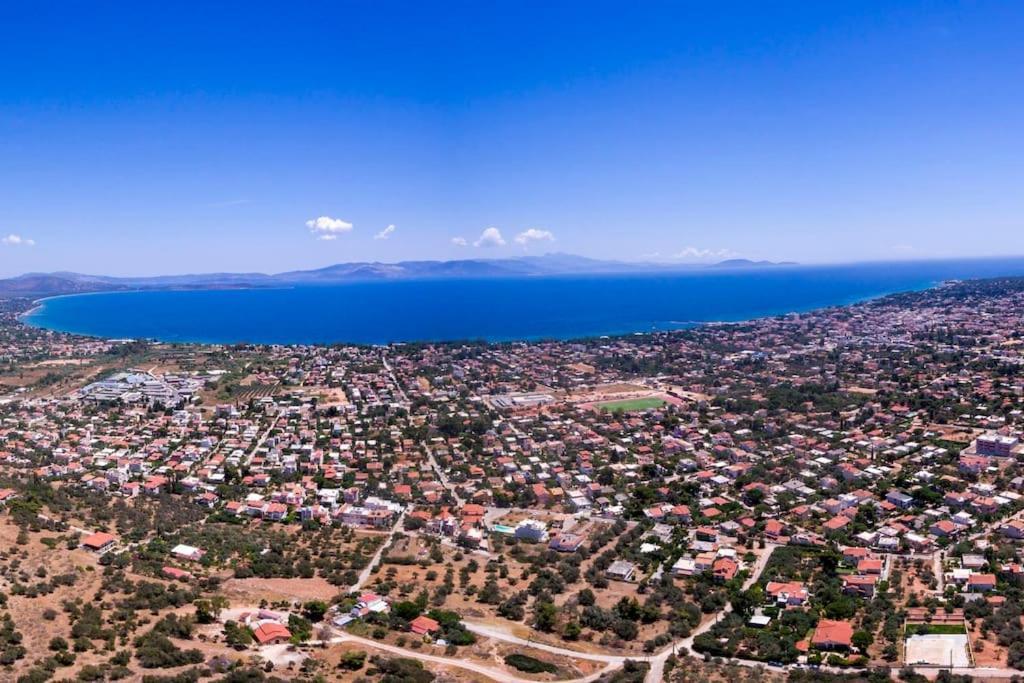 'Love Is In The Air' With View Villa Néa Mákri Dış mekan fotoğraf